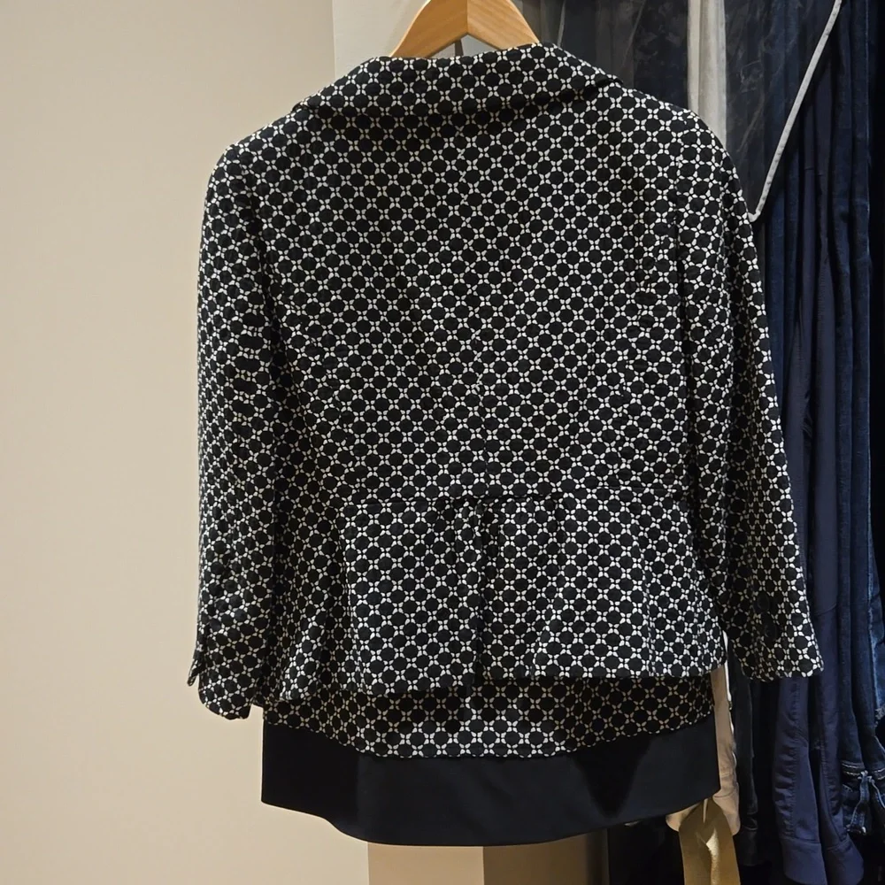 Ann Taylor Black Cropped Jacket and skirt - Picture 2 of 4